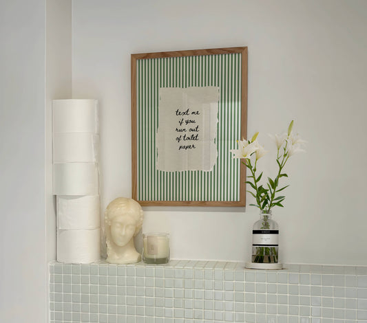 Text Me If You Run Out Of Toilet Paper Vintage Print | Digital Download