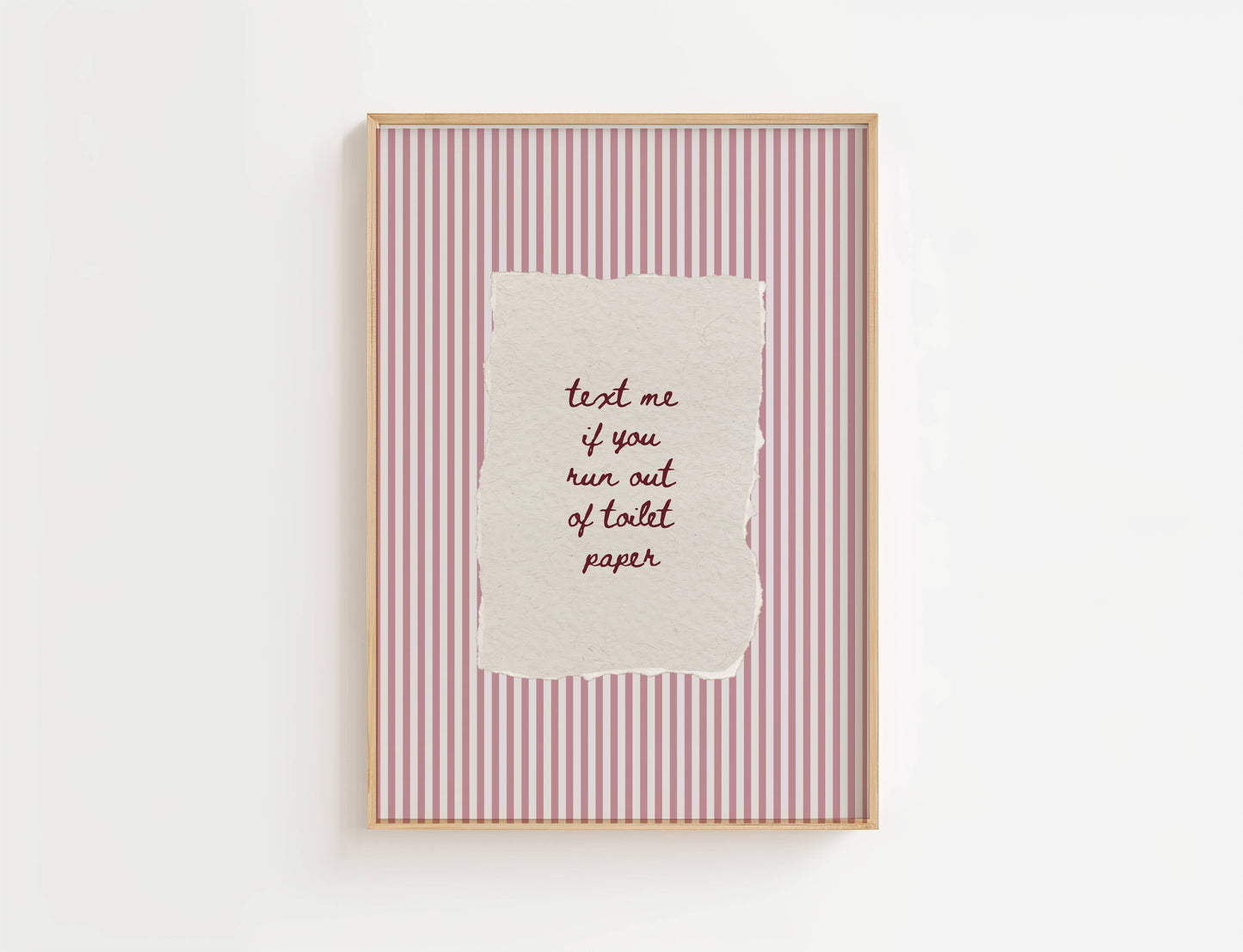 Text Me If You Run Out Of Toilet Paper Vintage Print | Digital Download
