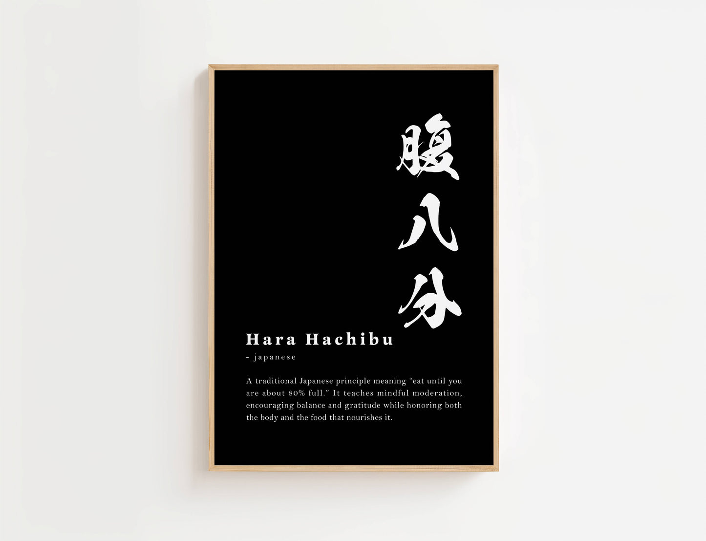 Hara Hachi Bu Definition Print | Digital Download