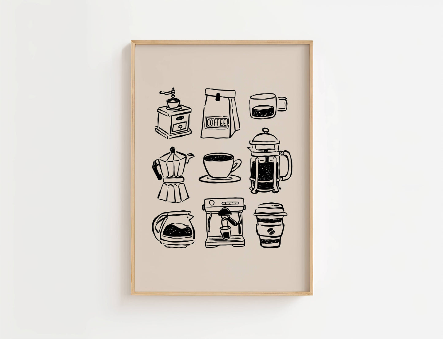Coffee Bar Kitchen Print | Digital Download