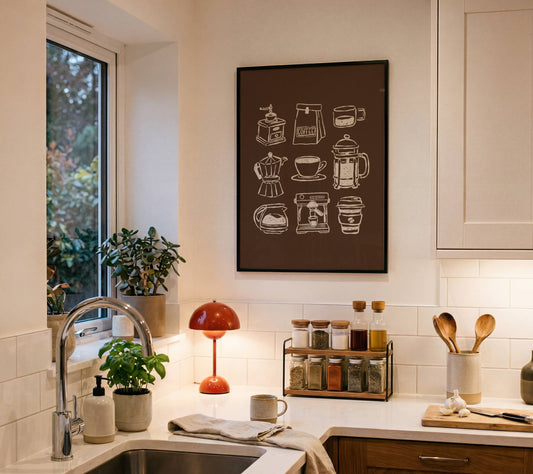 Coffee Bar Kitchen Print | Digital Download