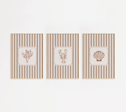 Coastal Art Set of 3 Prints | Digital Download