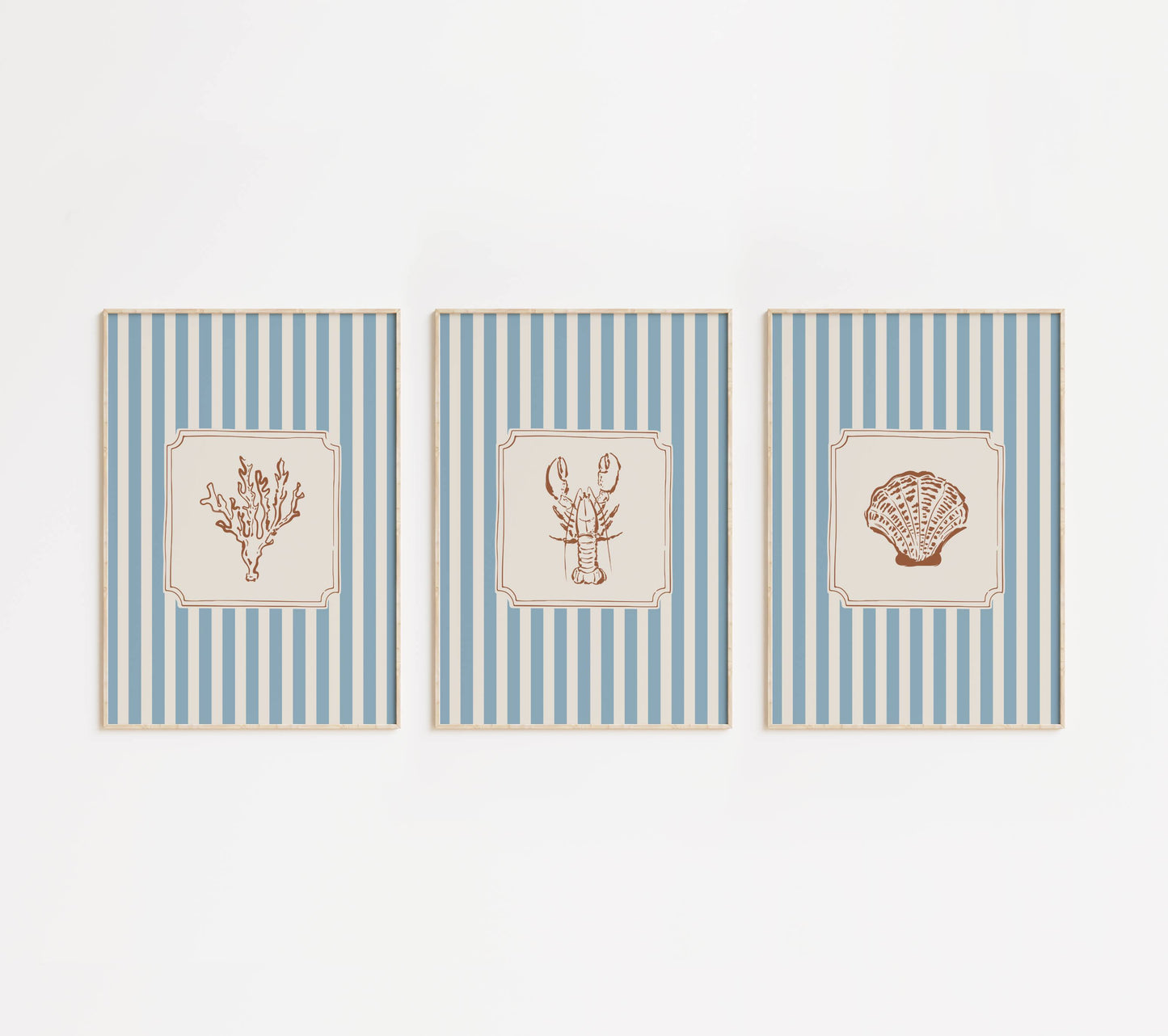 Coastal Art Set of 3 Prints | Digital Download