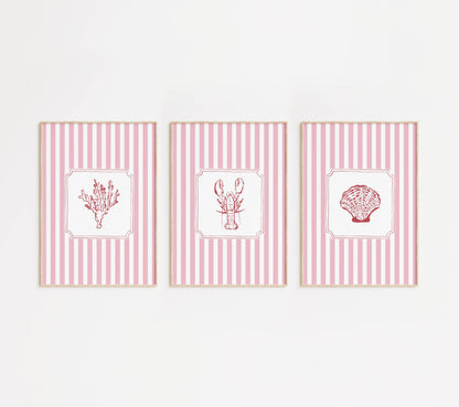 Coastal Art Set of 3 Prints | Digital Download