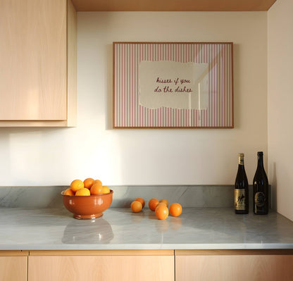 Kisses If You Do The Dishes Vintage Print | Digital Download