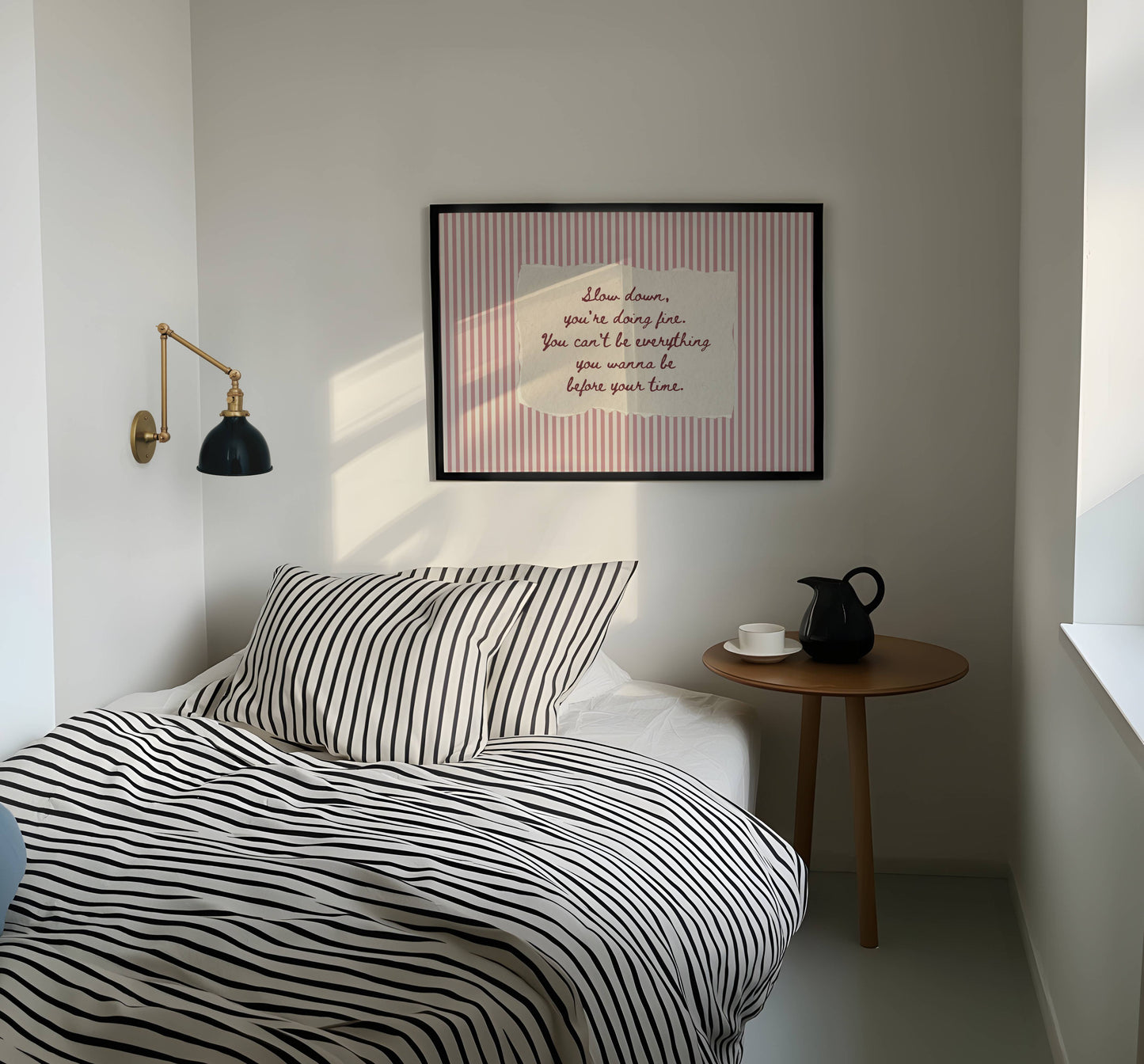 Slow Down You're Doing Fine Vintage Stripe Print | Digital Download