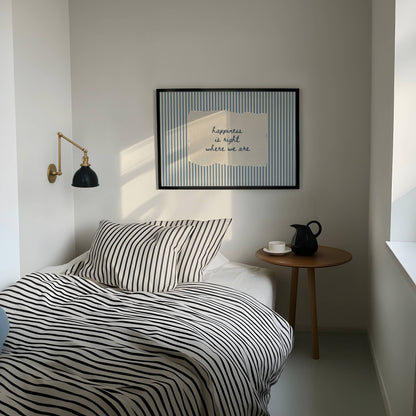 Happiness Is Right Where We Are Vintage Stripe Print | Digital Download