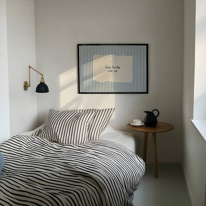 How Lucky Are We Vintage Stripe Print | Digital Download