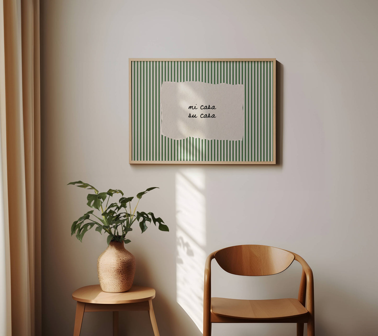 Mi Casa Su Casa Vintage Stripe Print | Digital Download