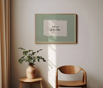 Meet Me At The Lake Vintage Print | Digital Download