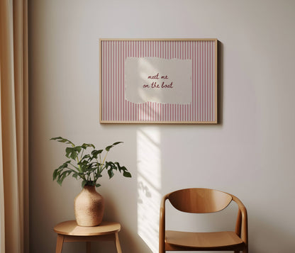 Meet Me On The Boat Vintage Print | Digital Download