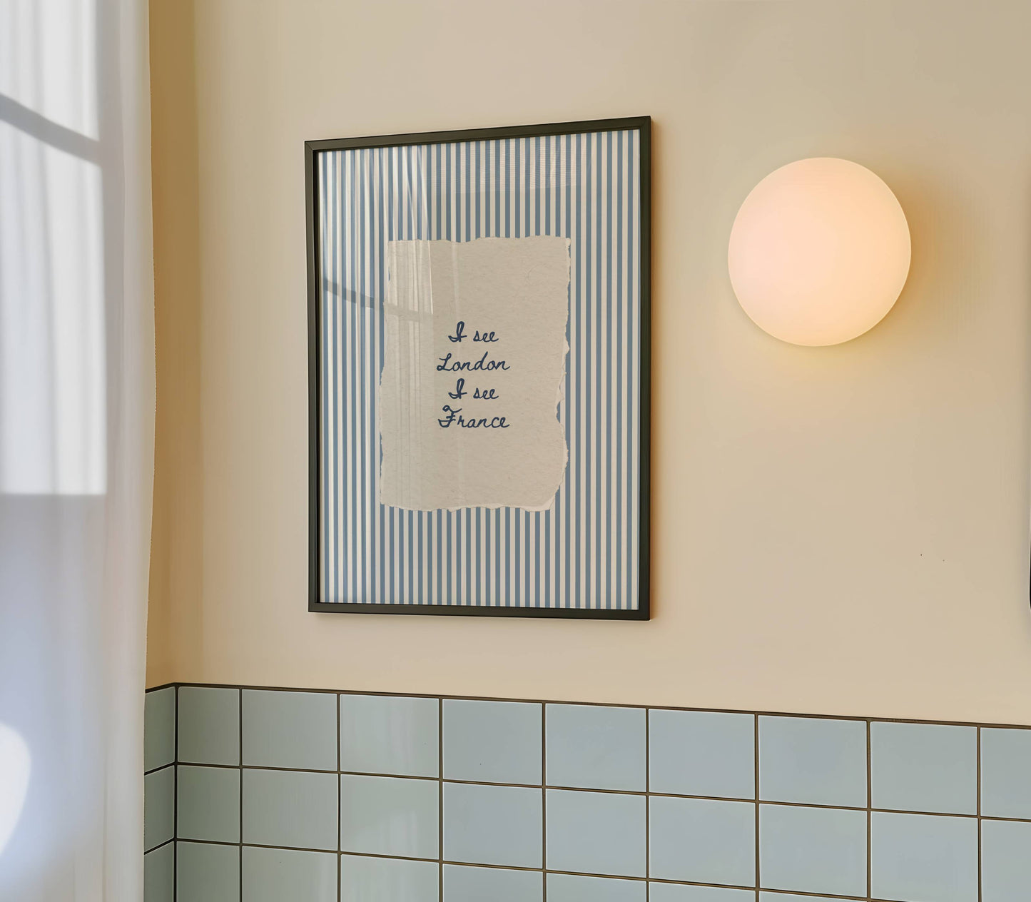 I See London I See France Vintage Stripe Print | Digital Download