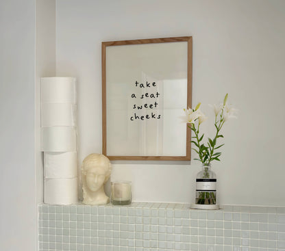 Take A Seat Sweet Cheeks Funny Quote Print | Digital Download