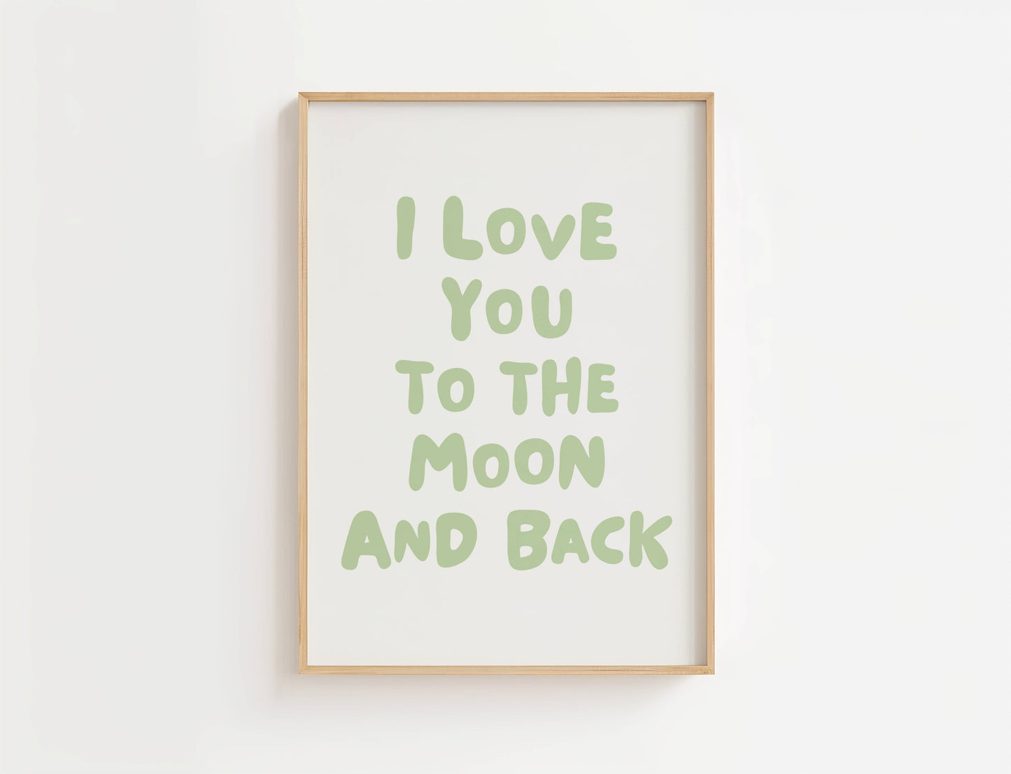 Love You to the Moon and Back Nursery Quote Print | Digital Download
