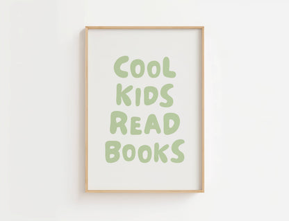 Cool Kids Read Books Nursery Quote Print | Digital Download