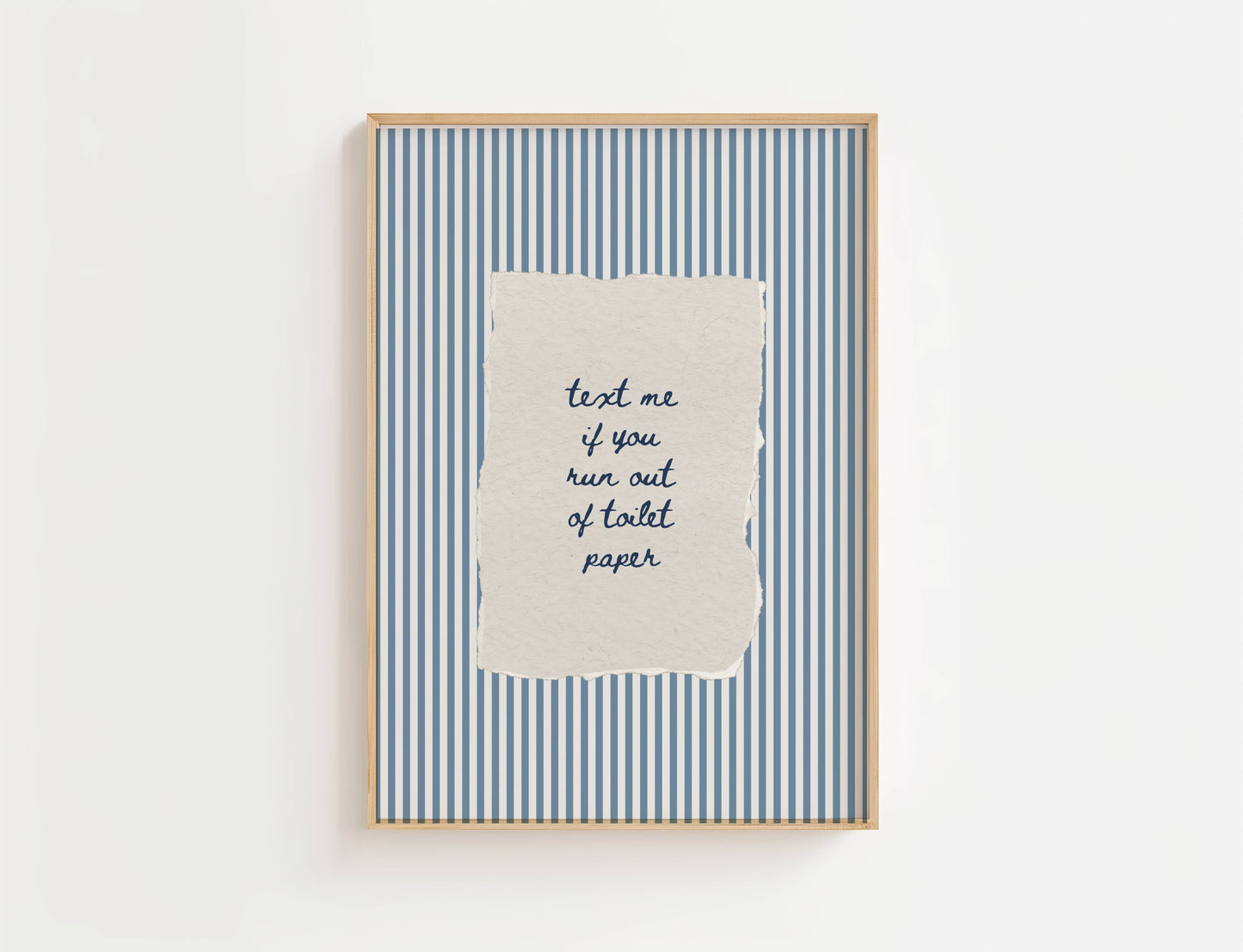 Text Me If You Run Out Of Toilet Paper Vintage Print | Digital Download