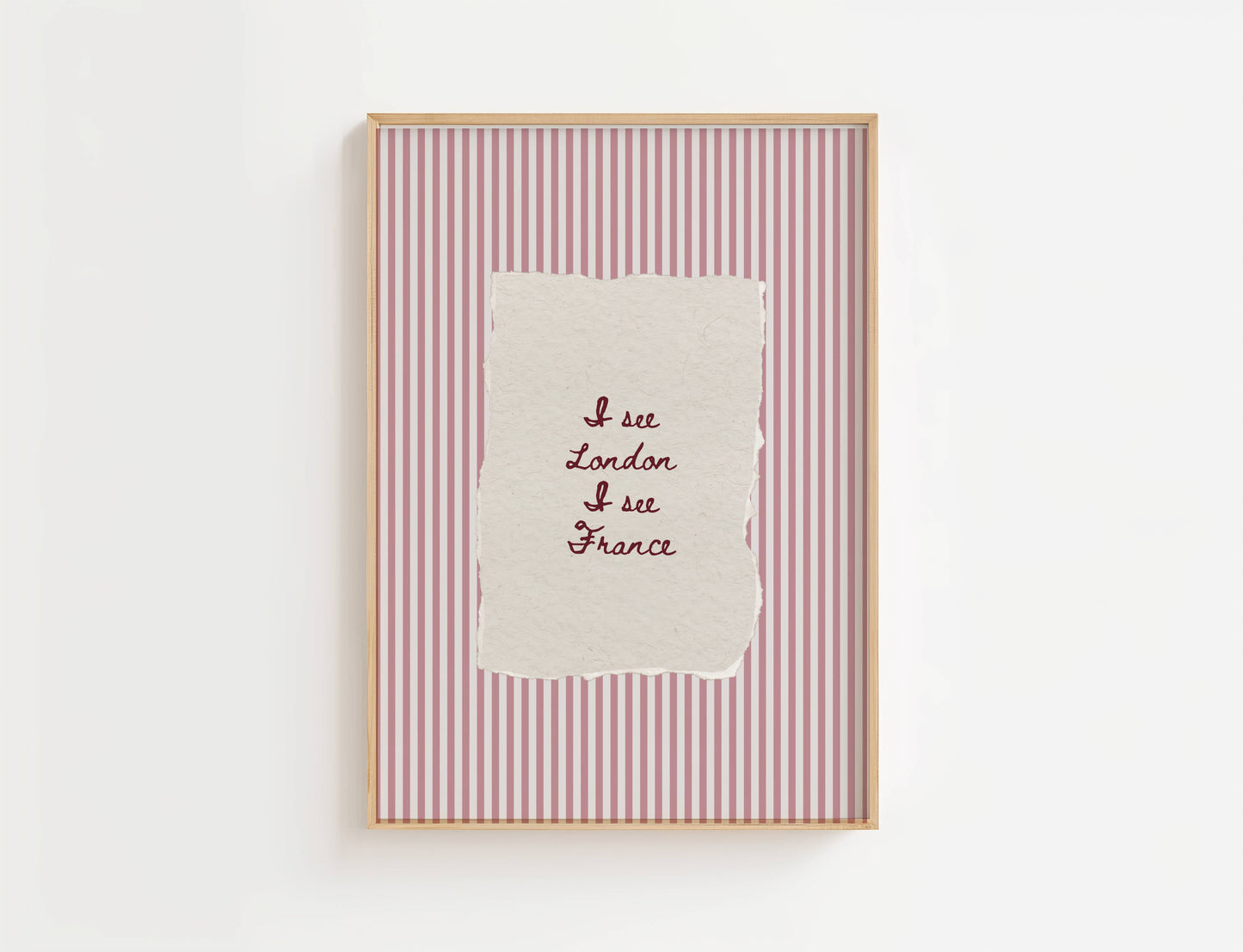 I See London I See France Vintage Stripe Print | Digital Download