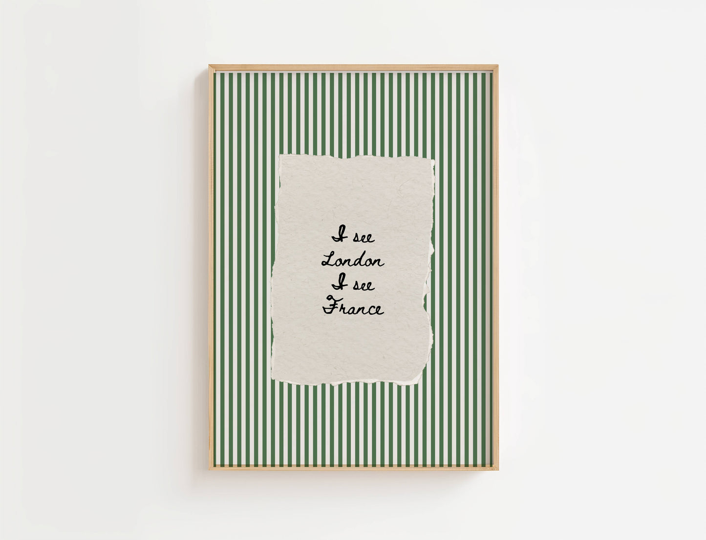 I See London I See France Vintage Stripe Print | Digital Download