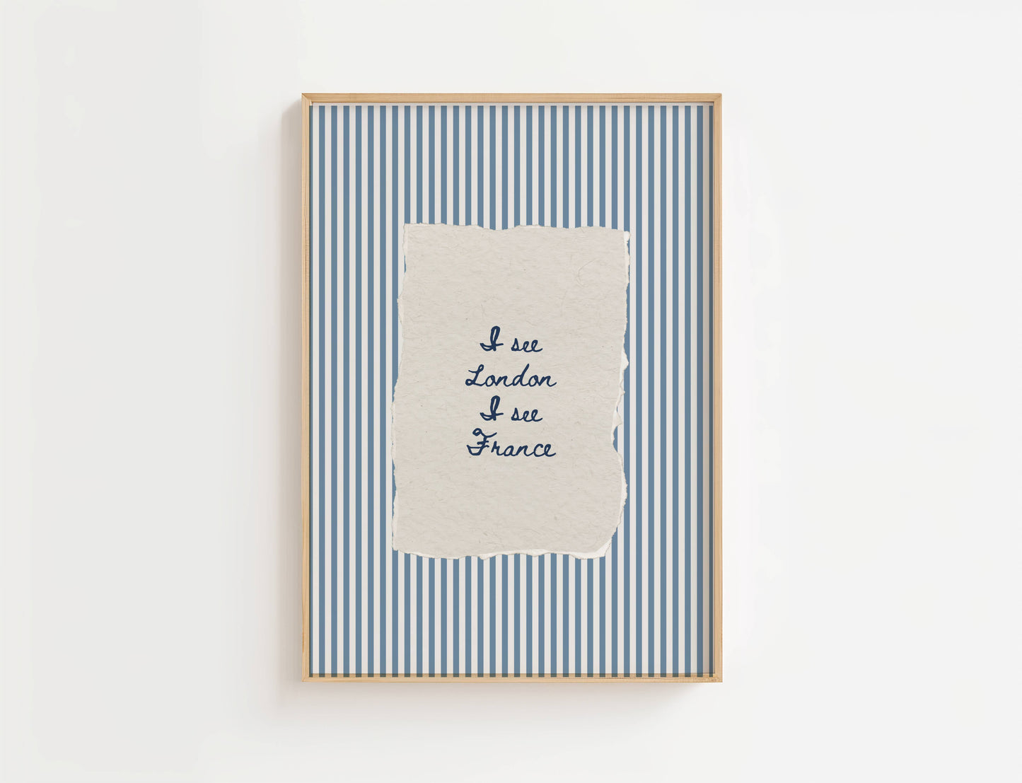 I See London I See France Vintage Stripe Print | Digital Download