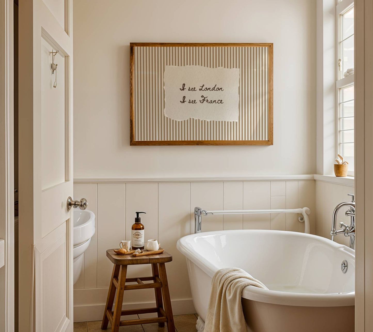 I See London I See France Vintage Stripe Print | Digital Download