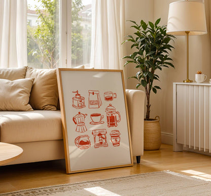 Coffee Bar Kitchen Print | Digital Download
