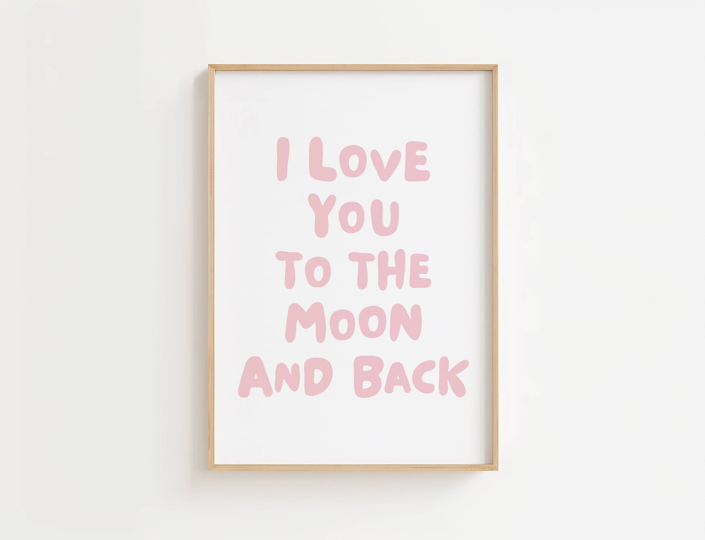 Love You to the Moon and Back Nursery Quote Print | Digital Download
