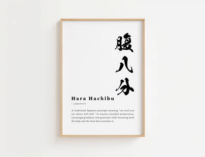 Hara Hachi Bu Definition Print | Digital Download