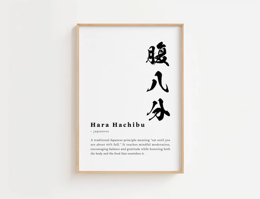 Hara Hachi Bu Definition Print | Digital Download