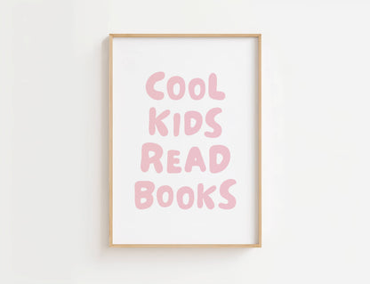 Cool Kids Read Books Nursery Quote Print | Digital Download