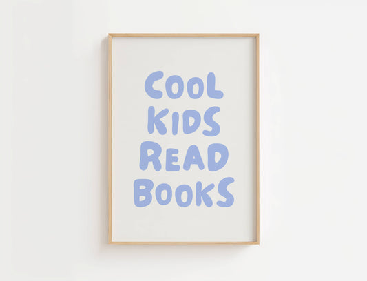 Cool Kids Read Books Nursery Quote Print | Digital Download