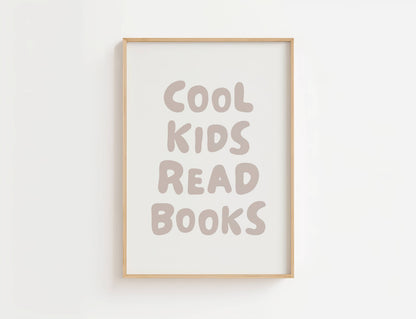 Cool Kids Read Books Nursery Quote Print | Digital Download