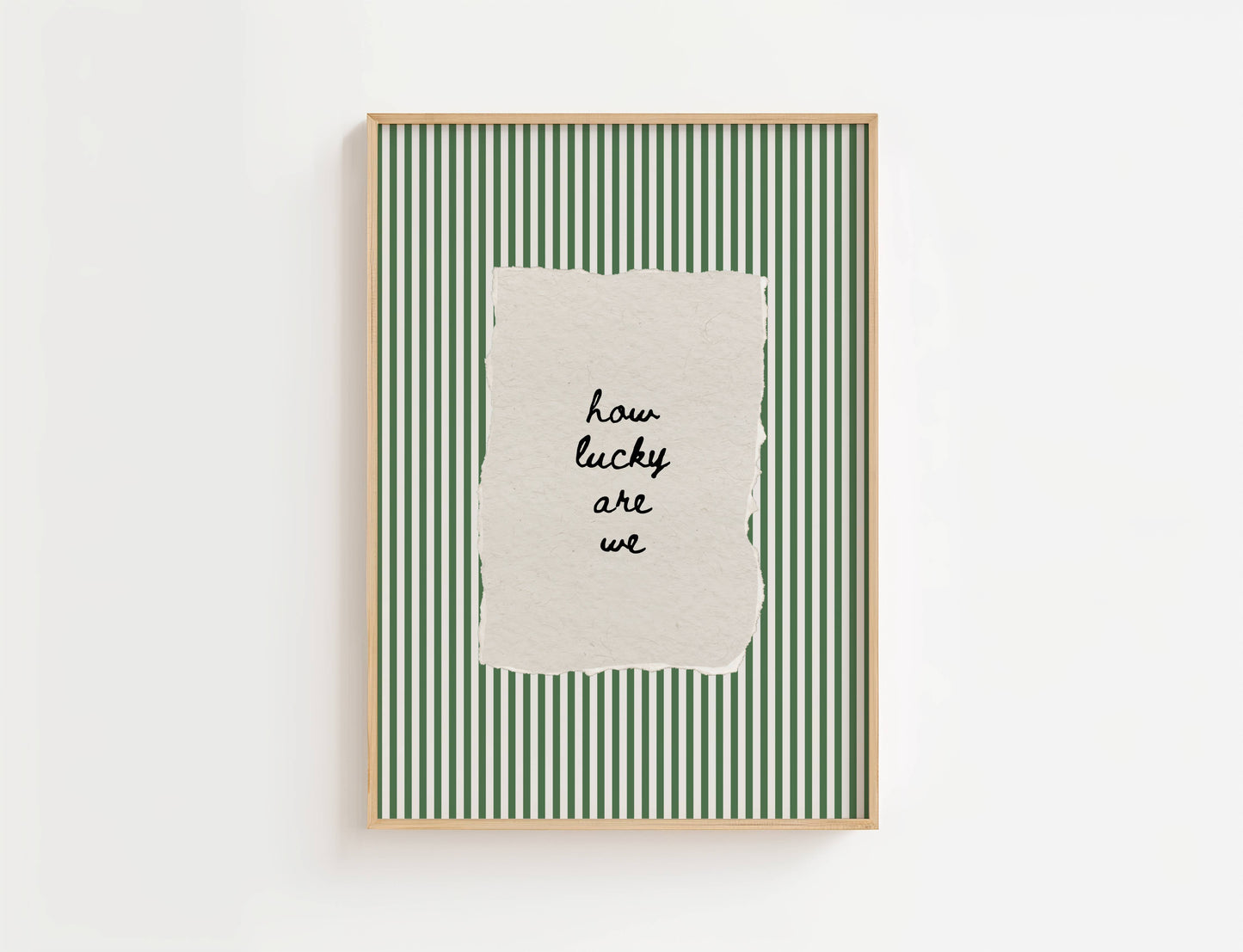 How Lucky Are We Vintage Stripe Print | Digital Download