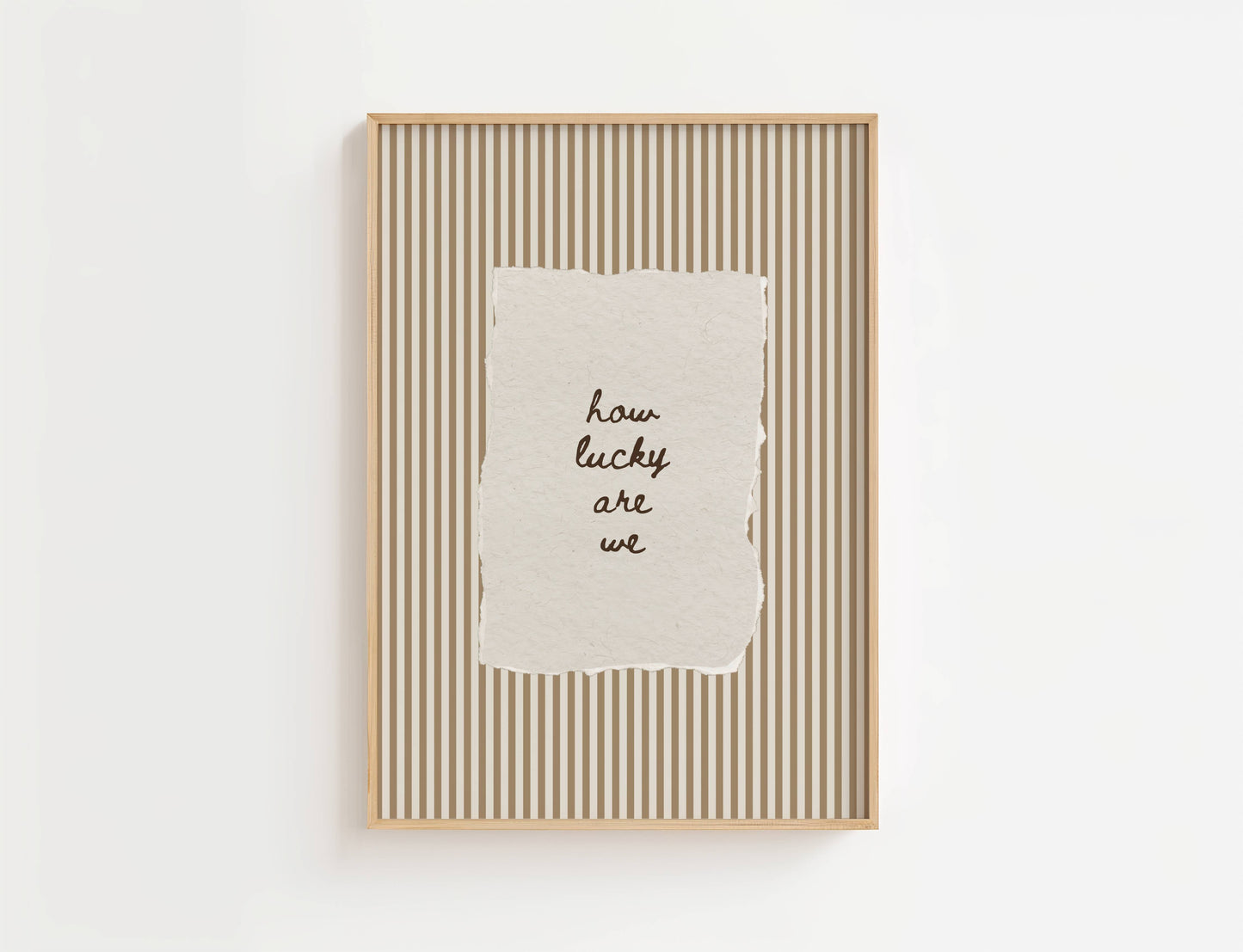 How Lucky Are We Vintage Stripe Print | Digital Download