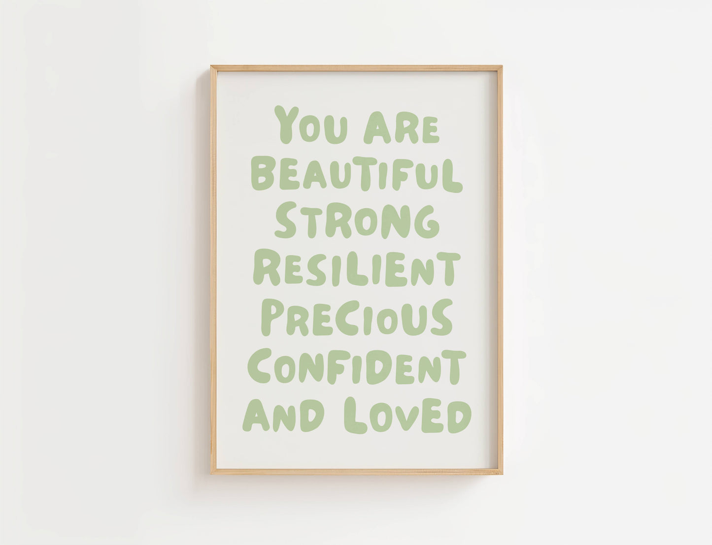 You Are Beautiful Affirmation Quote Print | Digital Download