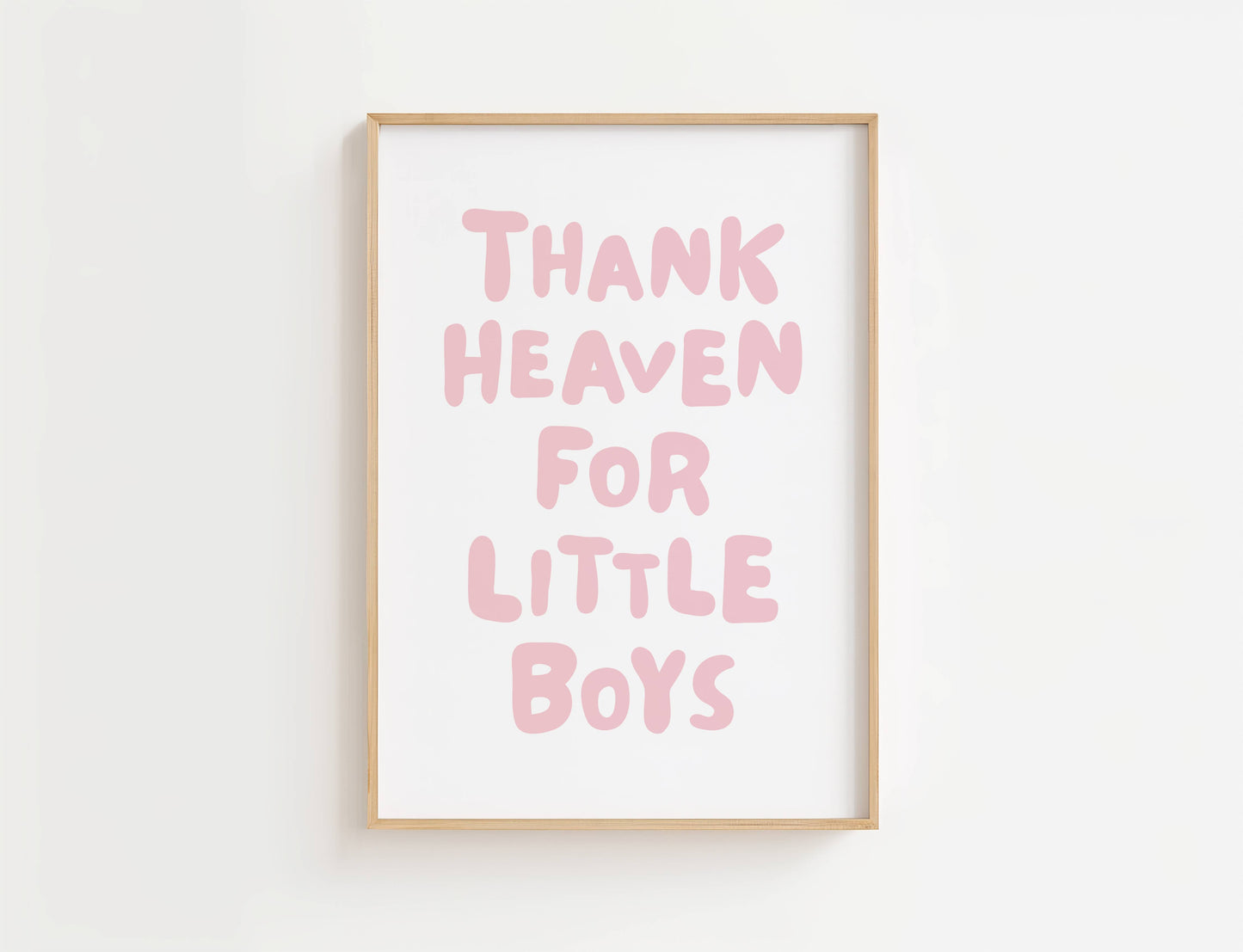 Thank Heaven For Little Boys Nursery Print | Digital Download