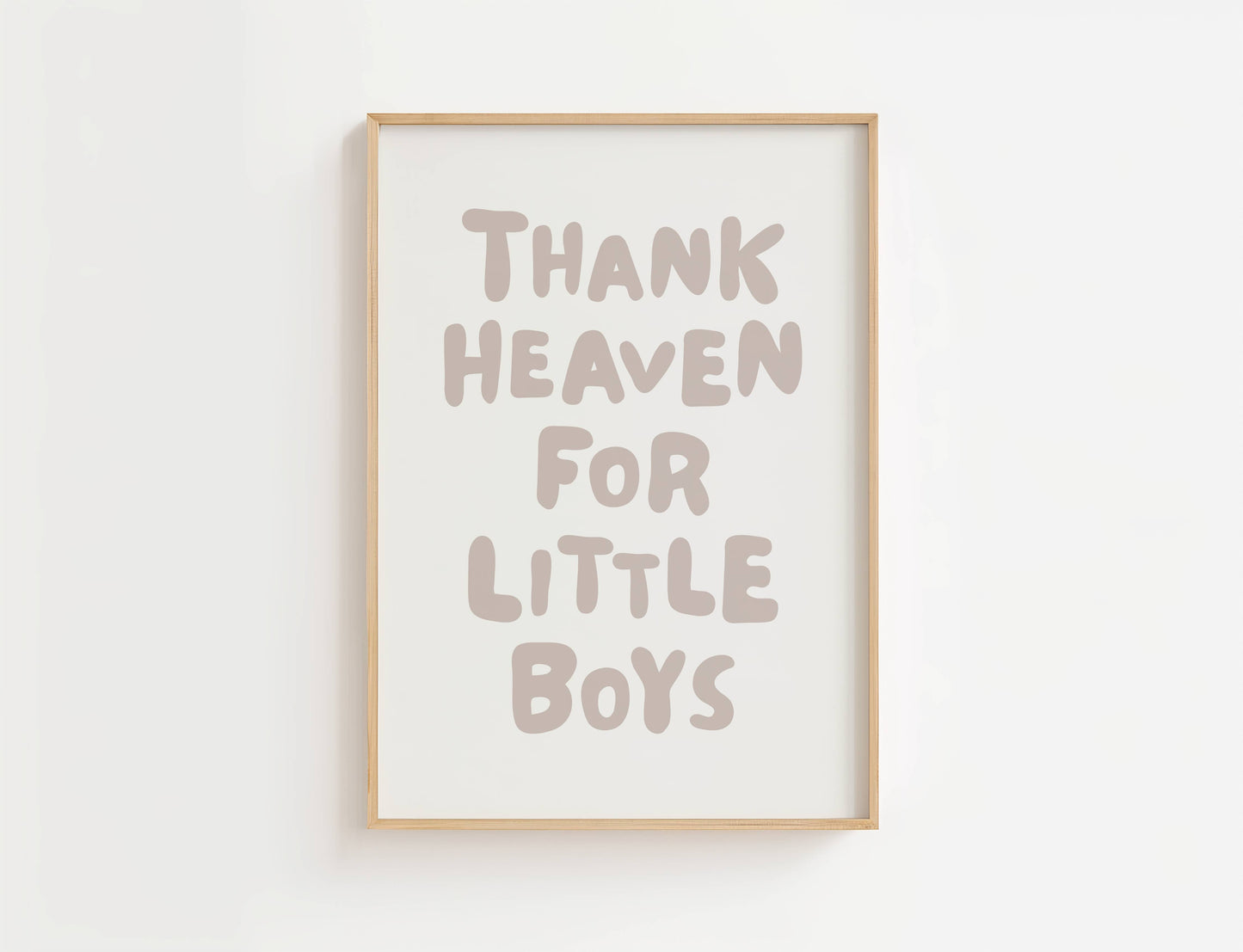 Thank Heaven For Little Boys Nursery Print | Digital Download