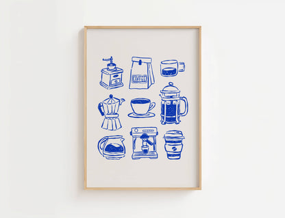 Coffee Bar Kitchen Print | Digital Download