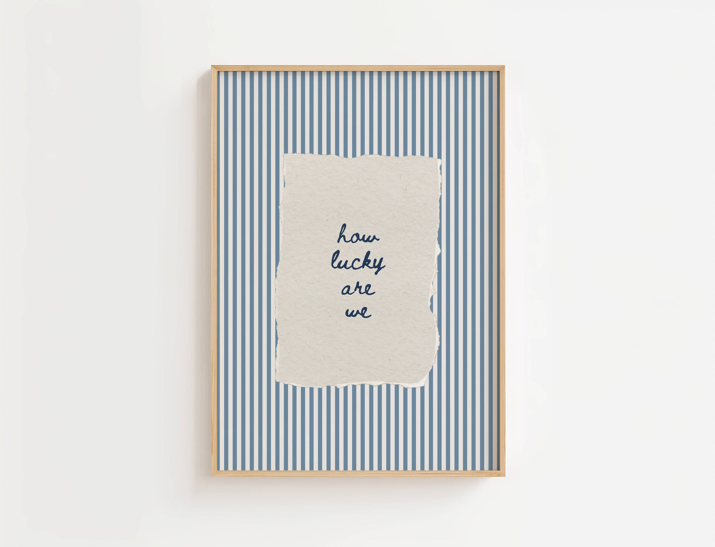 How Lucky Are We Vintage Stripe Print | Digital Download
