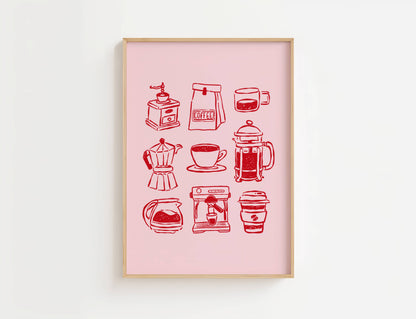 Coffee Bar Kitchen Print | Digital Download