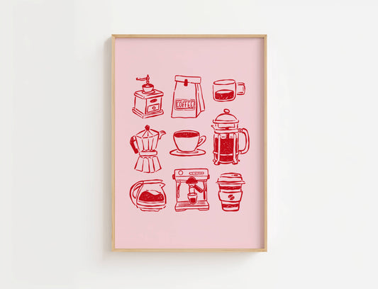 Coffee Bar Kitchen Print | Digital Download