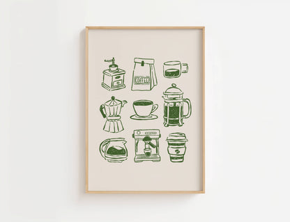 Coffee Bar Kitchen Print | Digital Download