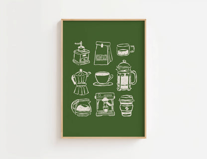 Coffee Bar Kitchen Print | Digital Download