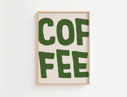 Coffee Typography Print | Digital Download