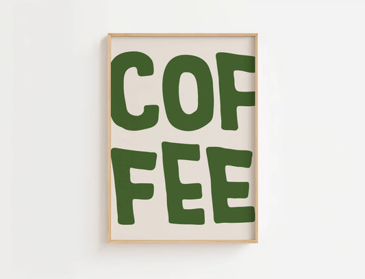 Coffee Typography Print | Digital Download