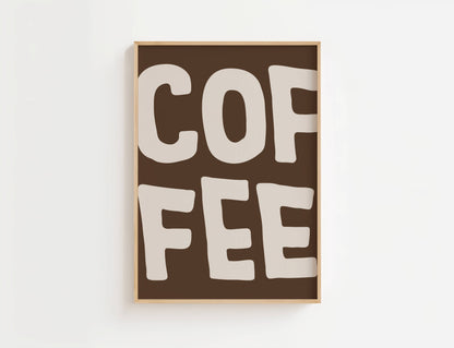 Coffee Typography Print | Digital Download