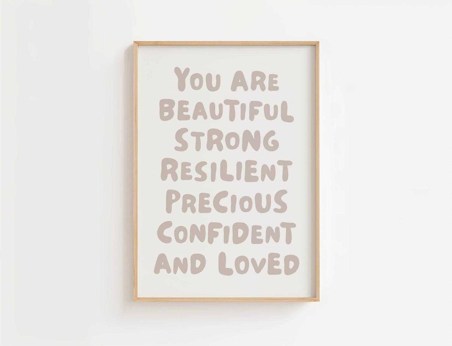 You Are Beautiful Affirmation Quote Print | Digital Download
