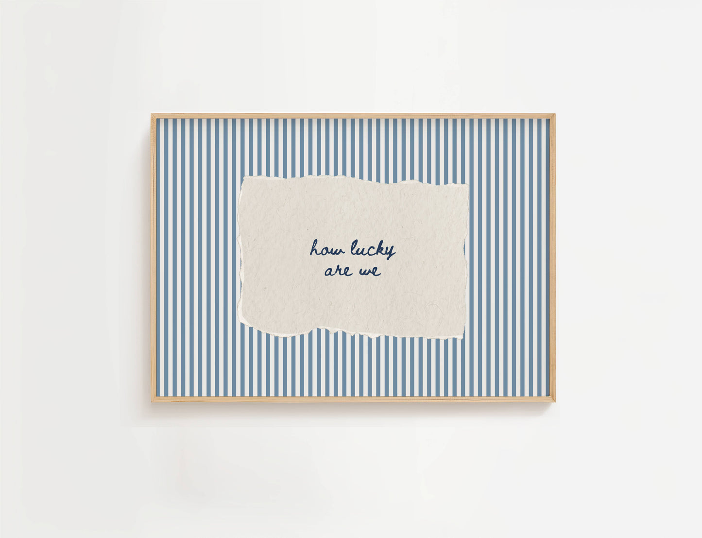 How Lucky Are We Vintage Stripe Print | Digital Download