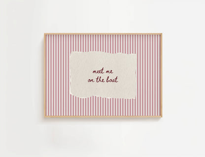 Meet Me On The Boat Vintage Print | Digital Download
