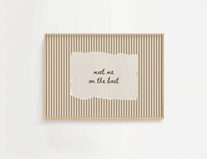 Meet Me On The Boat Vintage Print | Digital Download