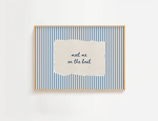 Meet Me On The Boat Vintage Print | Digital Download